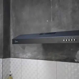 Midea Slim Cooker Hood 60cm 38W Purifier Hitam & Stainless MH60F17EM21BB-ID/MH60F17EM21SB-ID