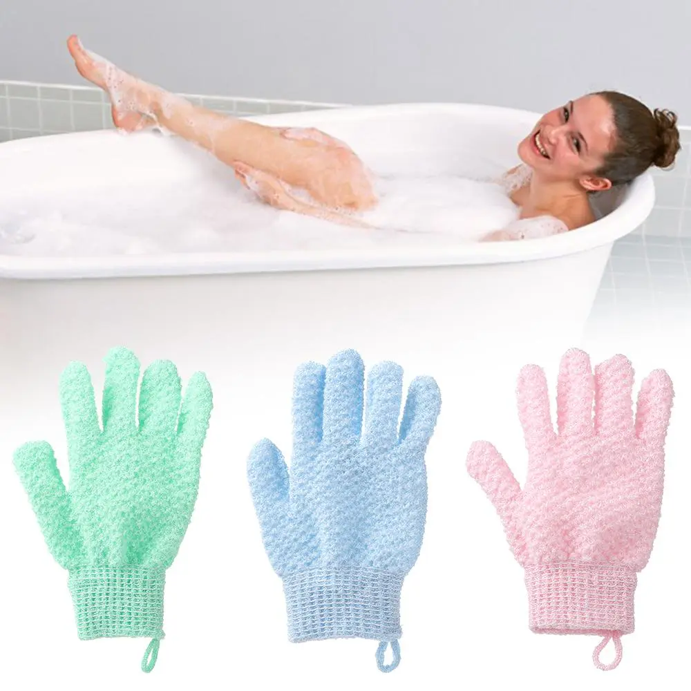Soft High-Elastic Shower Spa Scrub Mitt Rub Dead Skin Removal Two-sided Peeling Glove Body Cleaning Thicken Bath Towel Bath Scrub Glove