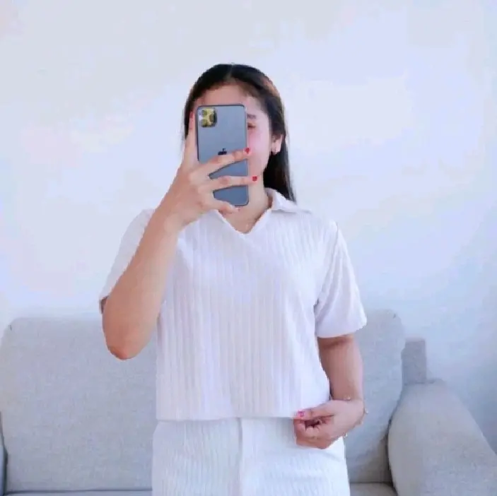 Kaos Atasan Wanita Lengang Pendek Crop Top Polo Rib Knit Hornet Premium Terlaris 3