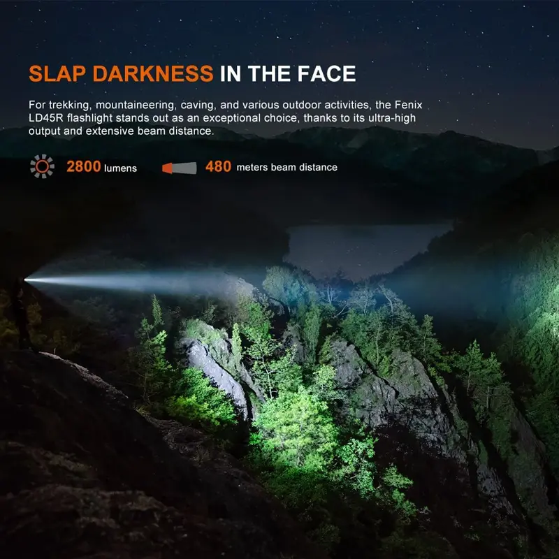 Fenix LD45R LED Flashlight Digital Focusing 2800 Lumens Senter Fenix LD 45R Flash Light Garansi Resmi 5