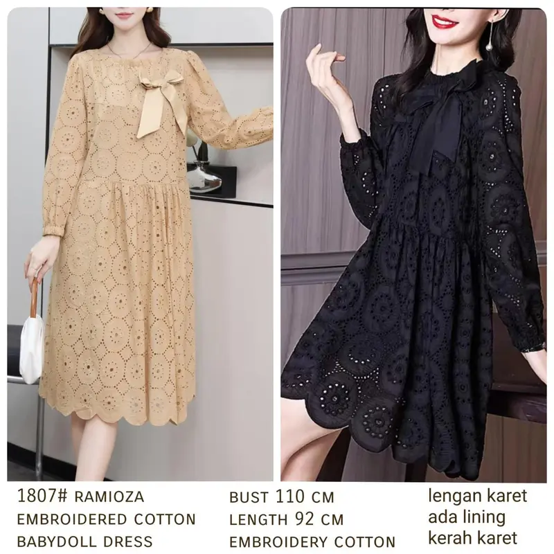 TM 1807 Dress Wanita Ramioza Katbol Babydoll 1