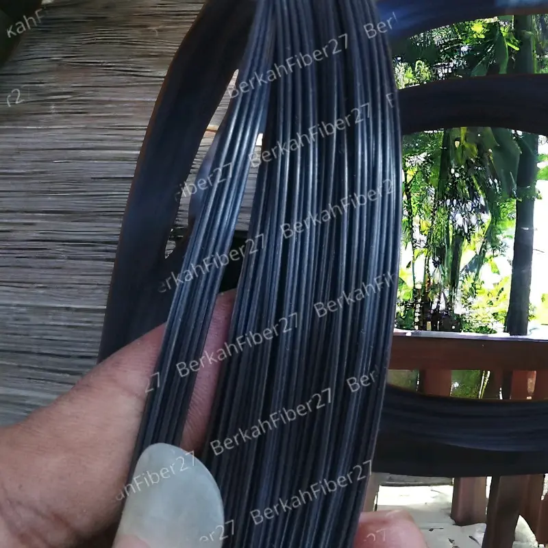 jeruji fiber hitam glossy import asli non KULITAN panjang 50 meter 2