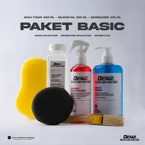 PAKET BASIC ENGINE DEGREASER 250ML + PENGKILAP SERBAGUNA 250ML+ DAILY FOAM 500ML DENZ AUTO DETAILING