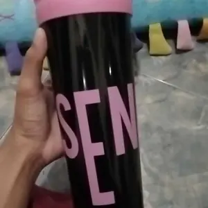Botol Minum Plastik Happy Supply Chain 900 ML Stylish Serbaguna Free Gantungan