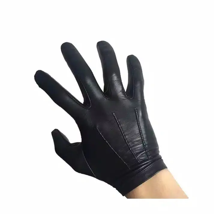Sarung tangan kulit model cubitban 100% asli kulit Hitam Gloves