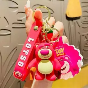 GANTUNGAN KUNCI DESAIN KARTUN 3D STRAWBERRY LOTSO / BERUANG GANTUNGAN KEY CHAIN ACTOR FIGURE / GANCI LUCU MURAH SM53 SM57 SM59 SA
