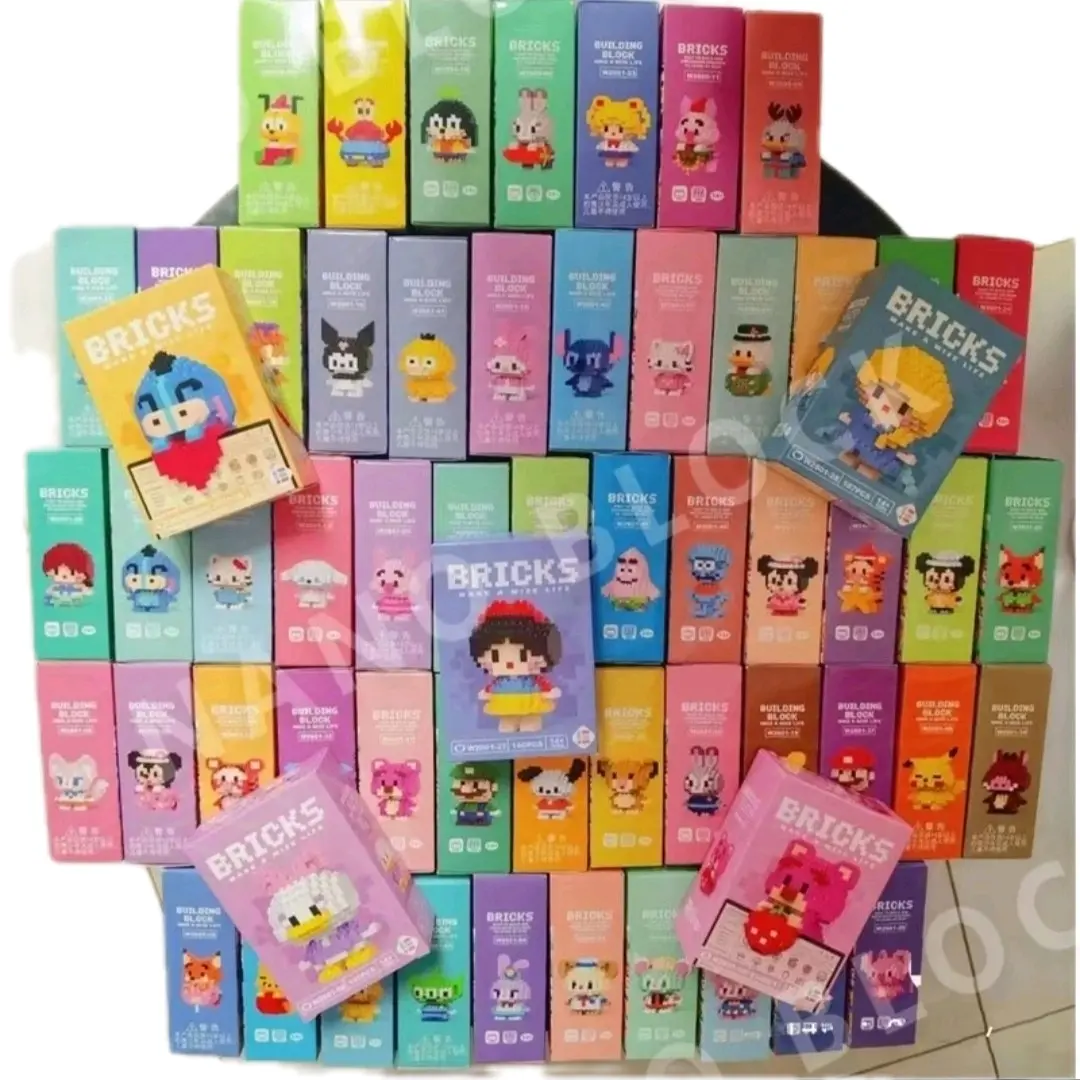 mainan nano block mainan balok susun mainan karakter kartun DIY lucu mainan merakit balok susun