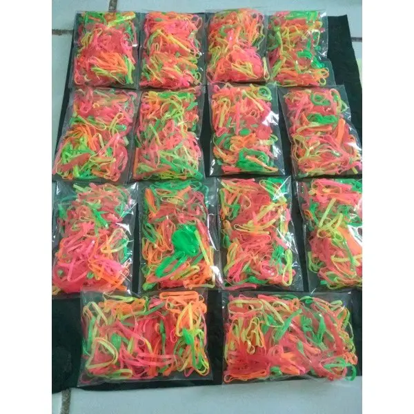 Karet Jepang Atau Karet Ikat Rambut Anak Eceran perkemasan Fashion 2pcs kemasan 7