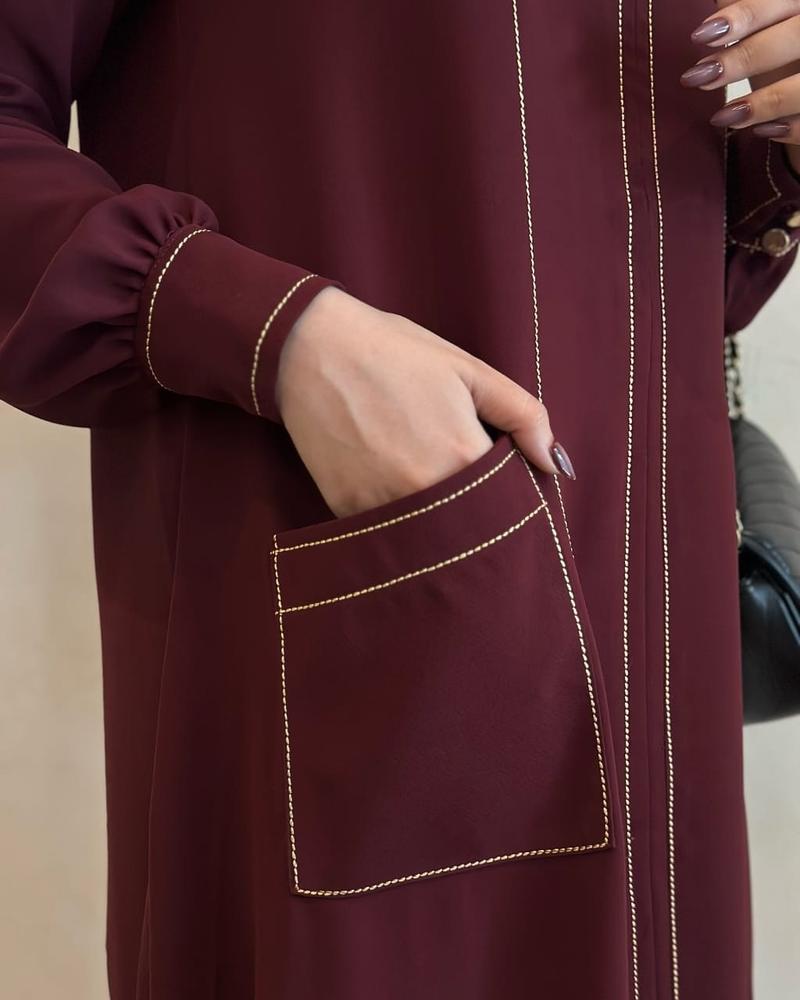 Product Introduction of Marwa Gamis Ceruty Babydoll Aplikasi Jahitan Timbul gamis cantik elegan terbaru size M L XL XXL Muslim Wanita Dress Mewah Syari Simple Lebaran Pesta Dewasa Maxi Kondangan 4
