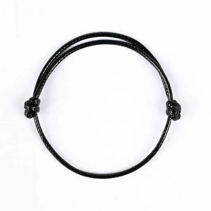 Isi(3pcs) Gelang Tali Hitam Korea Polos Simple Pria Wanita - Model Bracelets Kulit Aksesoris Elegan