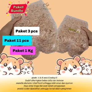 Paket Bundle 3 pack 11 pack 1 kg Serbuk kayu hamster alas kandang hamster dan landak serbuk kayu murah bedding hamster merk hamscu