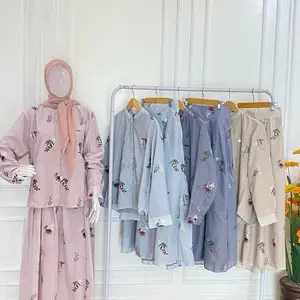 Set Rok Katun Bordir Salur Wanita