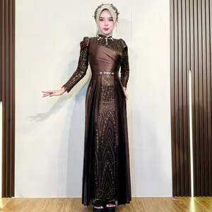 Liona dress brukat kondangan lamaran wisuda by sebiruhijab
