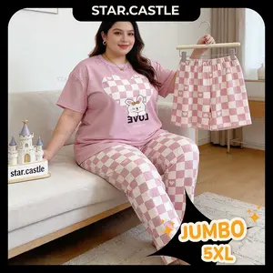 5XLPiyama 3in1 | Piyama  Dewasa | Setelan Wanita Kekinian | Baju Tidur Wanita Dewasa