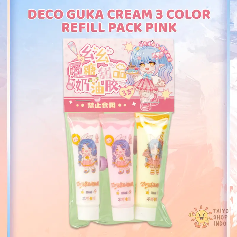 TAIYO Deco Cream 3 Color Guka Set Refill Clay Aksesoris Hiasan Seni Kerajinan Krim Penghias Akrilik Mainan Anak 6