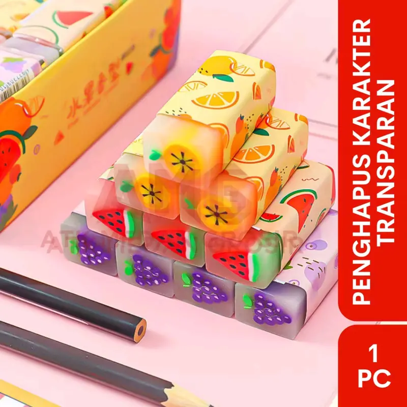 PENGHAPUS PENSIL KARAKTER TRANSPARAN BESAR PER PCS 0