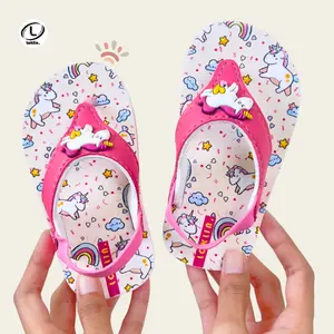 Sandal Anak Perempuan Sendal Jepit Bayi Flip Flop Rainbow Unicorn Fashion Loklin