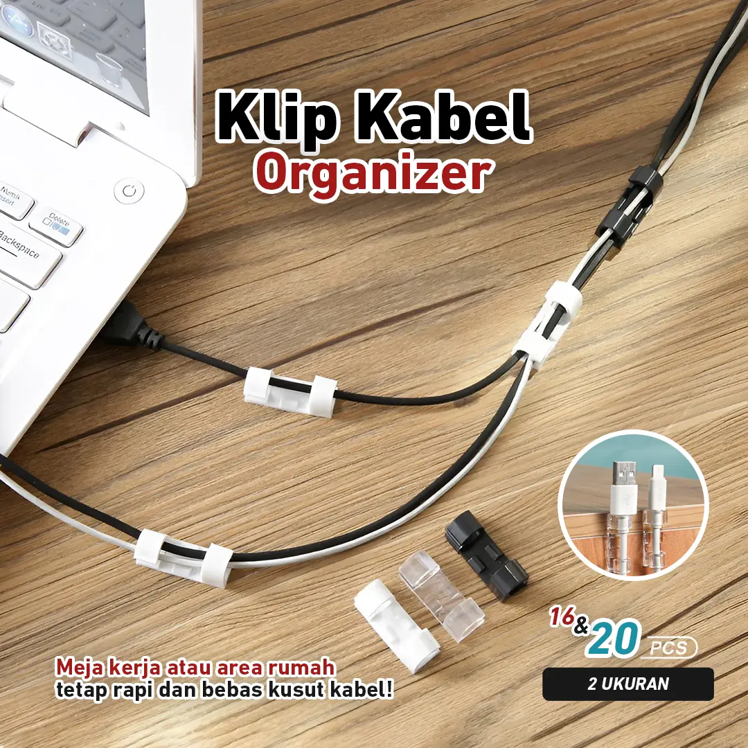 Klip Kabel Organizer Cable Clip Per pack Pengikat Kabel