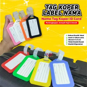 ANP88 - Tag Koper Label Nama Bahan Plastik Tebal Awet Tahan Lama Ukuran 9 x 5 cm untuk Jemaah Haji & Umroh Perlengkapan Penting