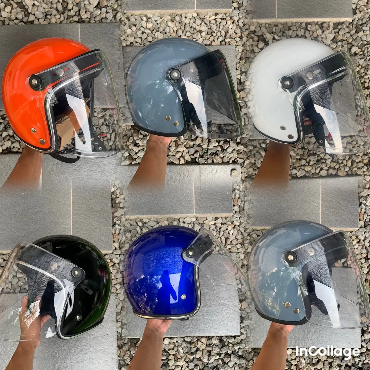 helm slimhead polos free kaca venom