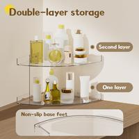 Gambar [NEW ARRIVAL] Vusign Clear Corner Organizer Shelf 2 Layer / Rak Meja Kosmetik Sudut 2 TIngkat / Storage Makeup Shelf 2 Level Multifungsi VS1242 dari vusignhome Kab. Tangerang 3 Tokopedia