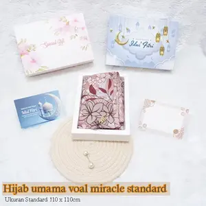 Hampers satu hijab segiempat umama exlusive motif pouch 110 x 110 Voal