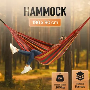 Hammock Tempat Tidur Gantung Double Thick Canvas - JS426