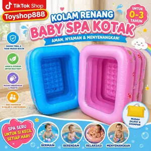 AQUATIC BABY SPA KOTAK C022 kolam baby spa swimming pool baby Biru Pink