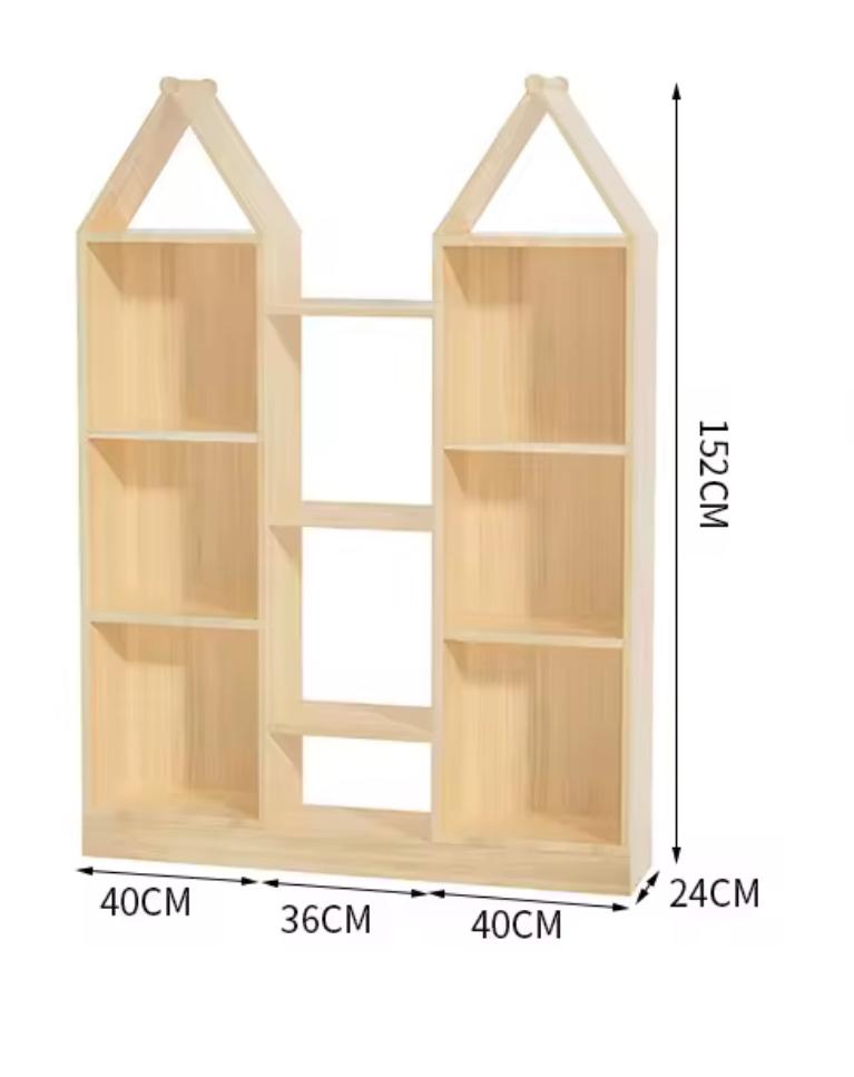 Product Introduction of GT-Wood Children's Castle Bookshelf Red Oak Solid Wood Bookshelf Red Oak Bookcase 17