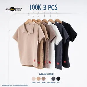 100K 3 Pcs | Kaos Polo Anak Bahan Knit Premium T Shirt Kerah Wangki Laki-laki Perempuan Unisex Cewek Cowok - ALASKA