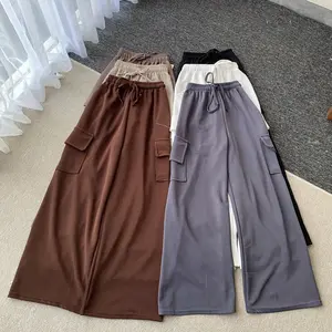 Celana Kulot Cargo Japanline - Kulot Cargo Knit Japanline - Celana Cargo Panjang Wanita Elegan