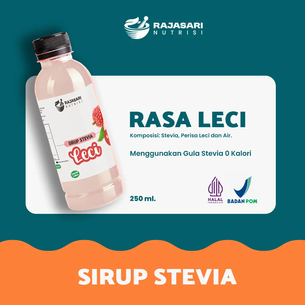 Sirup Stevia Rajasari nol kalori 250gr Leci