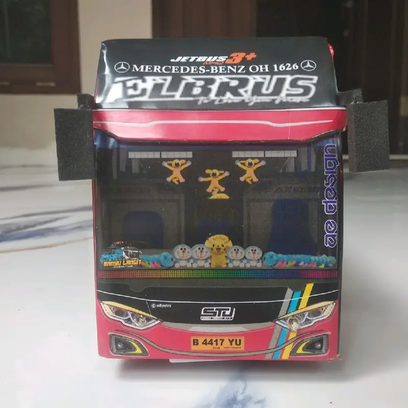 Miniatur Bus Sudiro tunggal Jaya merah remote control+ telolet 4