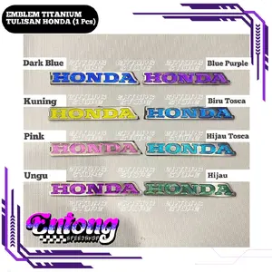 Emblem Tulisan Honda Titanium Warna
