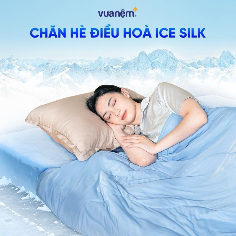 Chăn điều hòa thân nhiệt Amando Ice Silk Vua Nệm - Mịn màng thoáng khí 200x220cm mền lạnh làm mát