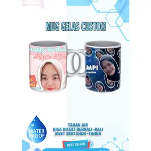 Free Desain MUG GELAS CUSTOM paling murah