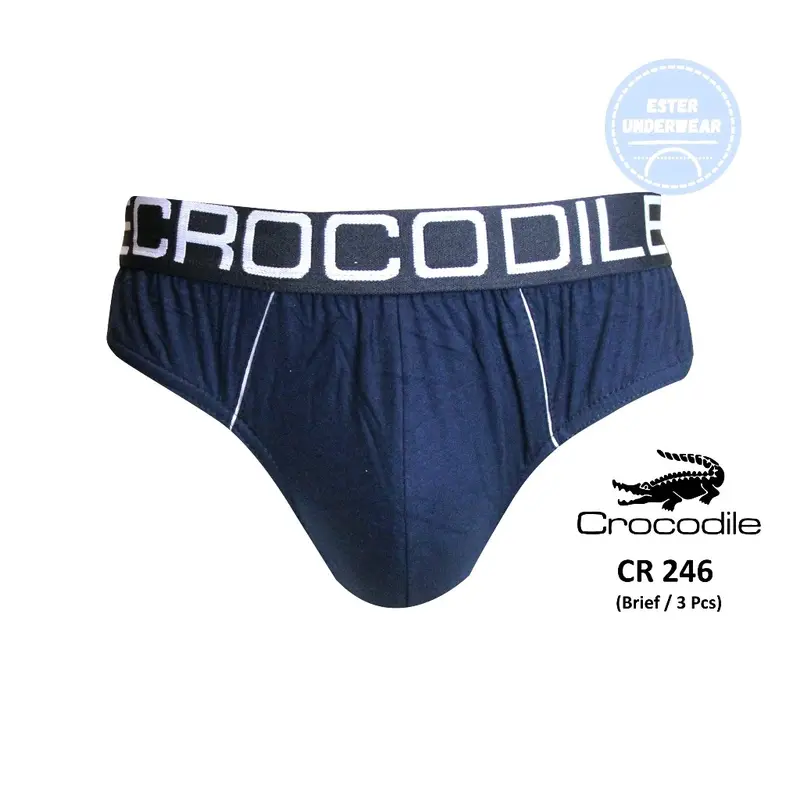 1 Box Isi 3 Pcs Celana Dalam Pria Crocodile 521-246 / Celana Dalam Crocodile Karet Boxer Lembut Nyaman 6
