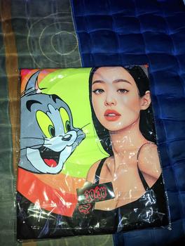 Product Review of T-Shirt Tom & Jennie Parody - Oversized Model Black Solid Sablon Kaos Hitam Distro Atasan Baju from R**H 0