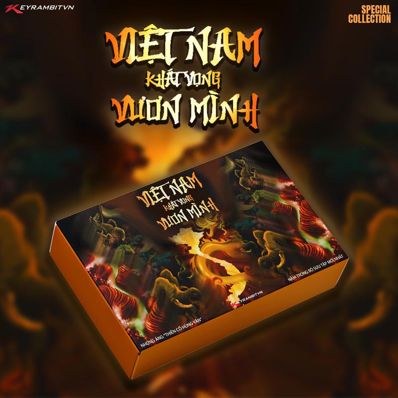 NEW BOX Việt Nam Khát Vọng Vươn Mình - Hộp Keyrambit + Phụ Kiện - Móc Khoá Đồ Chơi Xả Stress