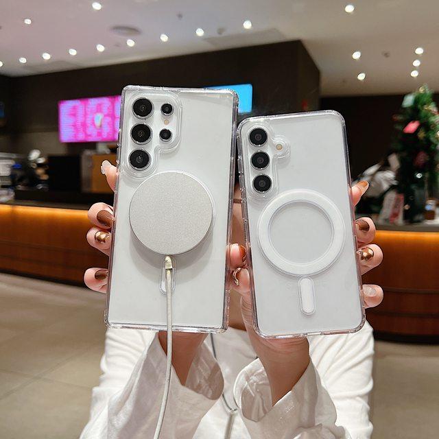 Crystal Magnetic Case for Samsung A16 A26 A36 A56 A15 A35 A55 A54 S24 FE S25 ULTRA 5G 4G 3