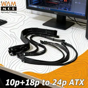 WAMMOD Custom Kabel PSU Modular Compatible Untuk PSU SF750 850W SFX RMi RMx Series RM850 Hx Series 24p ATX 8p 4+4p EPS CPU 6p 6+2p VGA GPU - Warna Kombinasi sendiri - Premium Quality