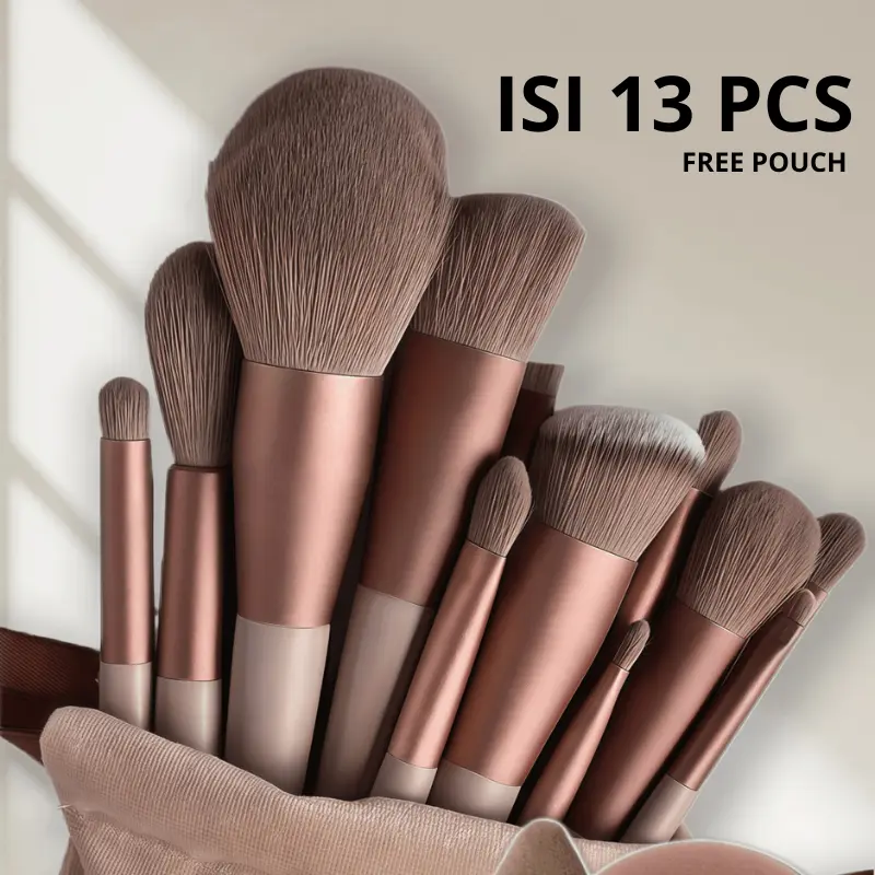 [KOOKO] 13PCS Kuas Set Make Up Brush Kecantikan Set Bulu Lembut - 7001