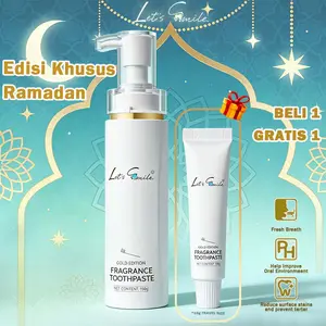 【Beli 1 Gratis 1】Let’s Smile Official Pasta Gigi Pemutih 150g – Menghilangkan Noda Kuning, Hilangkan Bau Mulut, Nafas Segar, Lindungi Gusi, Aman & BPOM Resmi