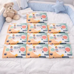 KEMASAN BARU WBK 10 Pcs Tisu Basah Bayi Paket Lembut & Aman untuk Kulit Bayi Tisu Basah Lembut  Balita Mini Tidak Mengandung Alkohol dan Pewangi