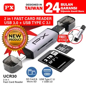 USB Type C Card Reader High Speed USB 3.0 Micro SD 2 in 1 PX UCR30