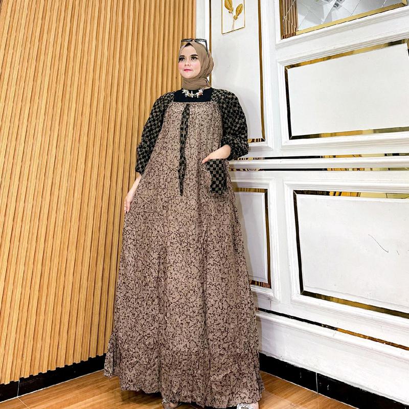 gamis fatimah | gamis terbaru kekinian | gamis fuji kondangan jumbo | gamis rayon cantik | gamis Muslim 5