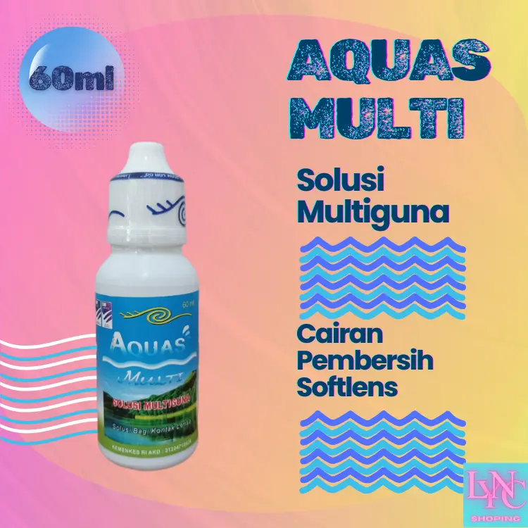 AQUAS MULTI Varian Air Softlens 60ml 120ml 15ml Cairan Eye  Lensa Tetes Soflen 1