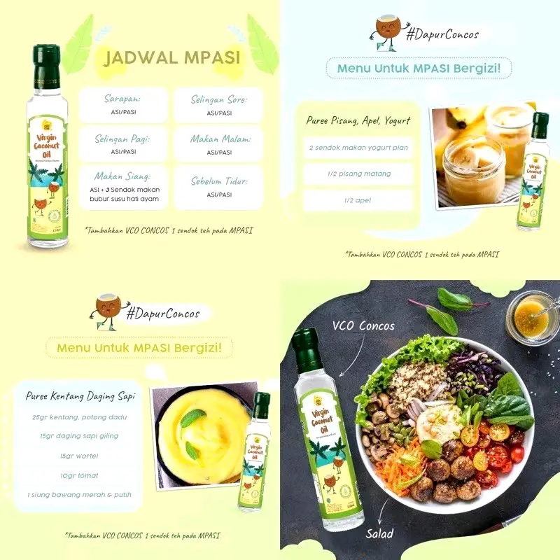 CONCOS VIRGIN COCONUT OIL MINYAK KELAPA MURNI 100ML & 250ML 4