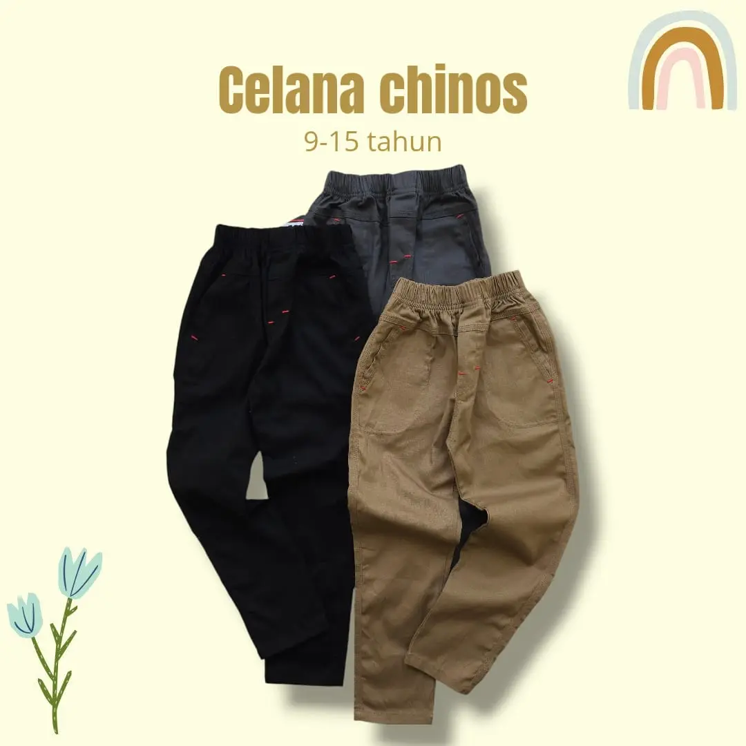 KATOKKU - Celana Chinos Panjang Anak Laki-Laki Usia 9-13 tahun
