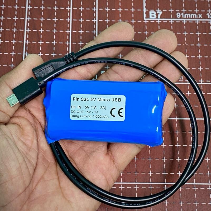 Pin sạc lưu điện camera 5V 4.000mAH - Micro USB